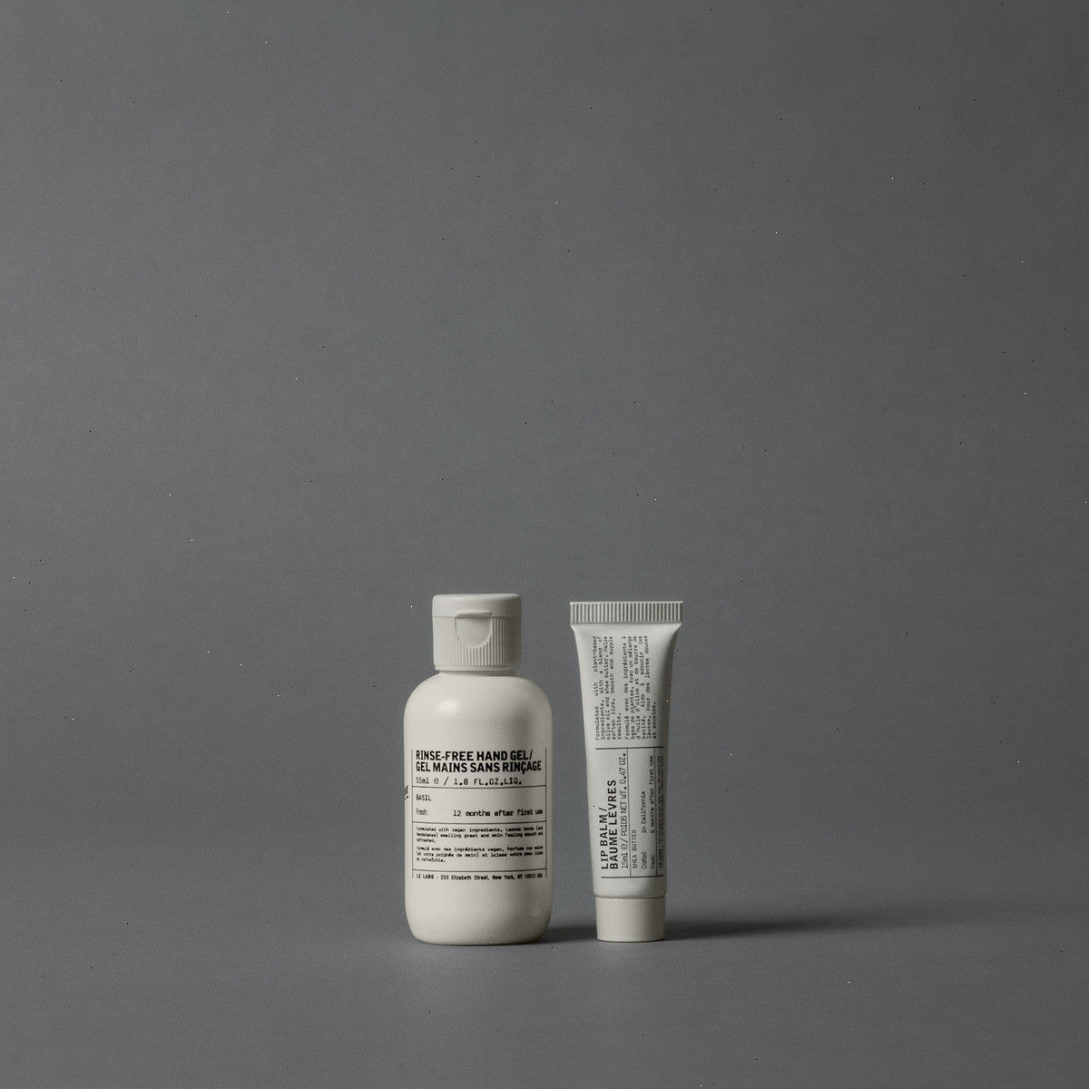 HAND GEL & LIP SET | basil & unscented